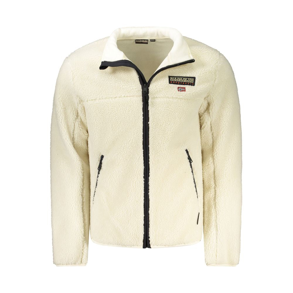 White Polyester Men Jacket