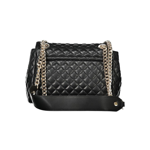 Black Polyethylene Women Handbag