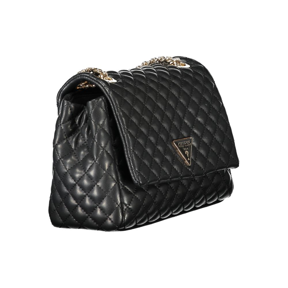 Black Polyethylene Women Handbag