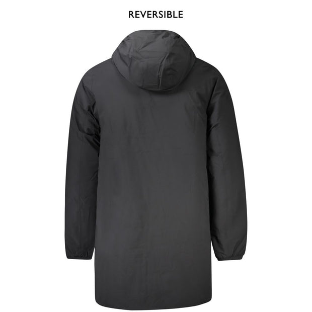 Black Nylon Men's Reversible Jacket