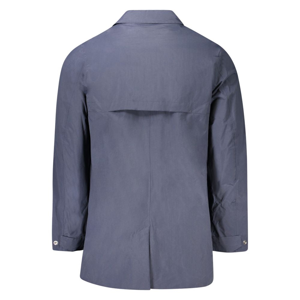 Blue Polyamide Men Jacket