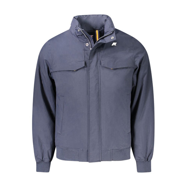 Blue Polyamide Men Jacket