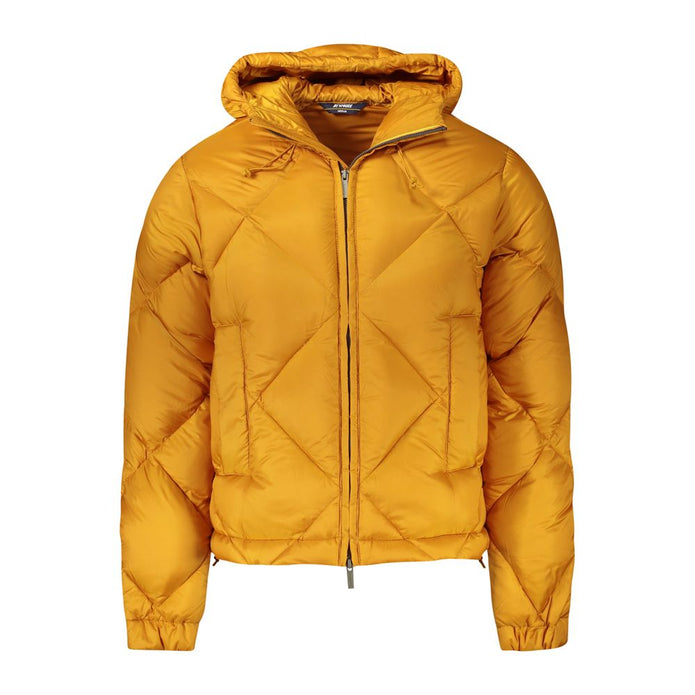 Yellow Polyester Men Jacket