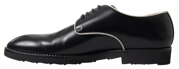 Black White Leather Formal Dress Shoes