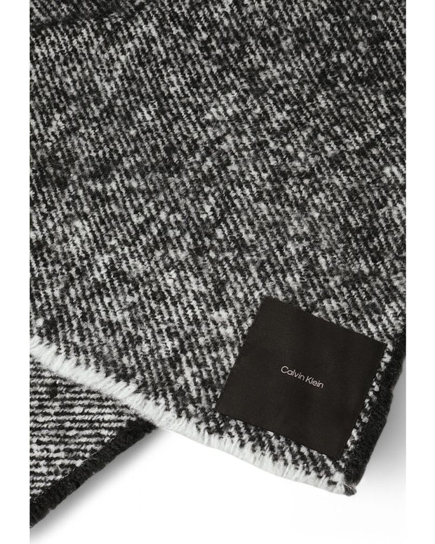Black And White Polyester Scarf