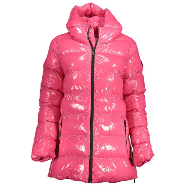 Pink Polyester Women Jacket