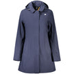 Blue Polyester Women Coat