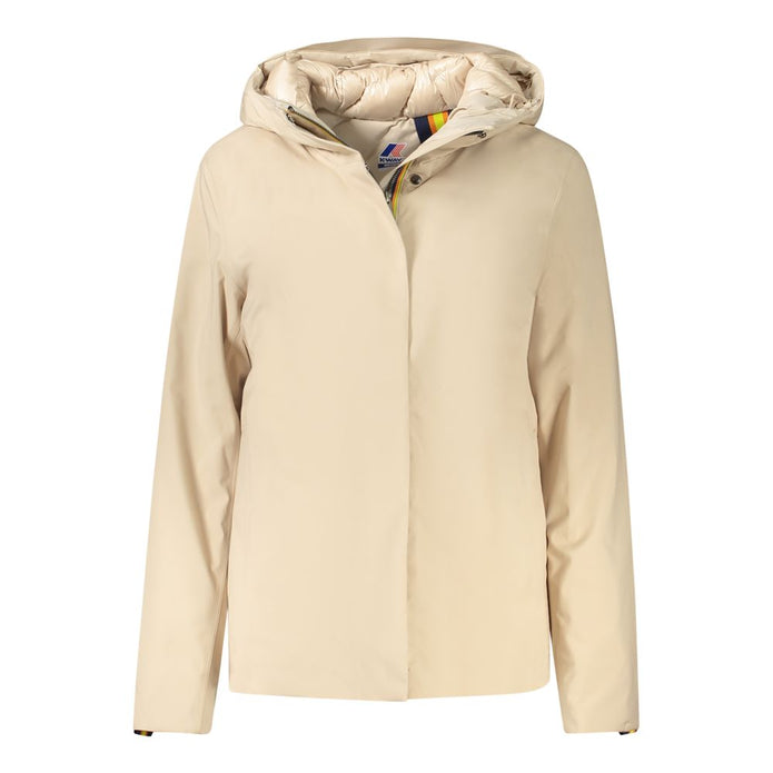 Beige Polyester Women Jacket