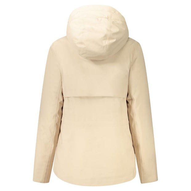 Beige Polyester Women Jacket