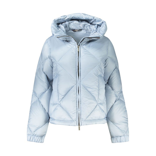 Light Blue Polyester Women Jacket