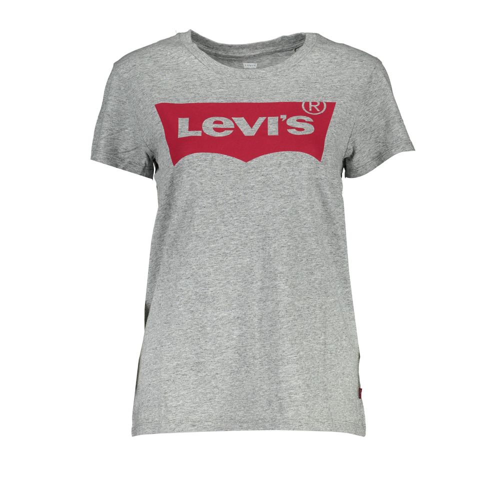 Gray Cotton Women T-Shirt