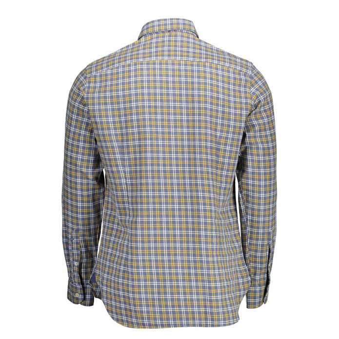 Blue Cotton Men Shirt