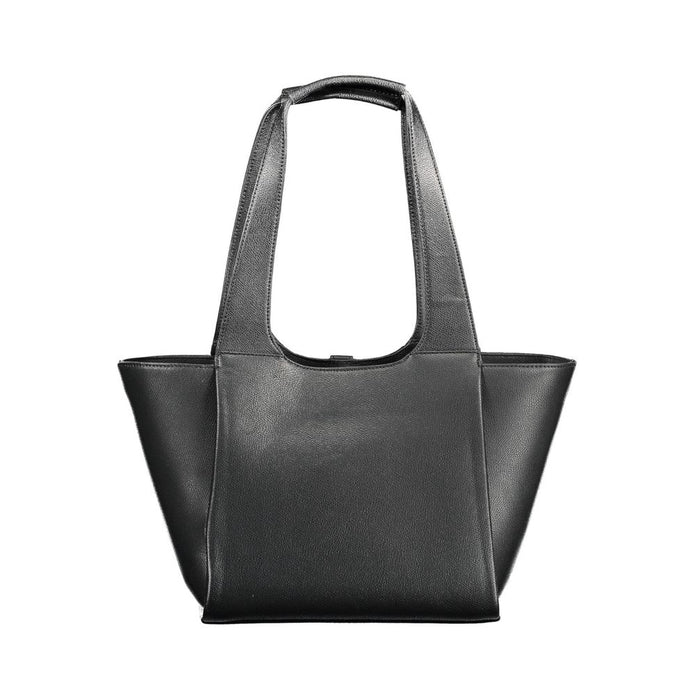 Black Polyethylene Women Handbag