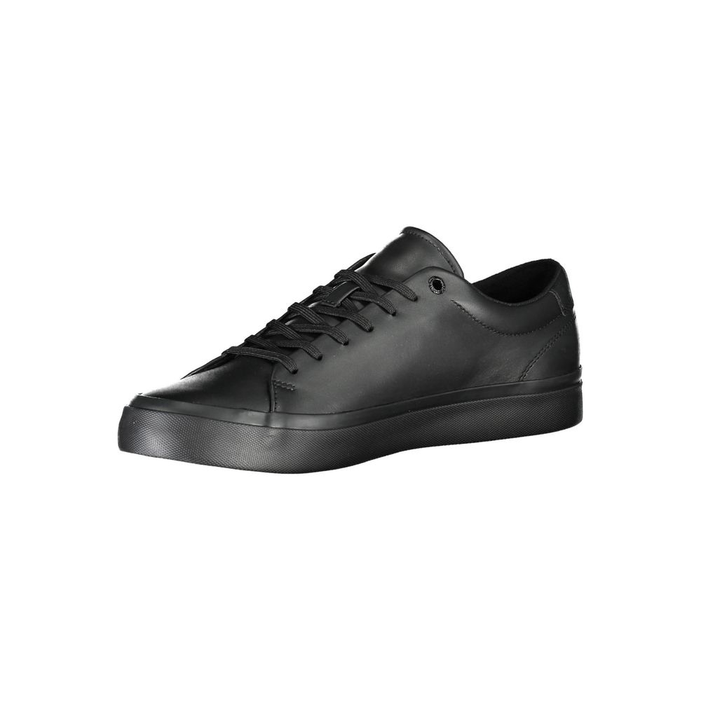 Black Leather Men Sneaker