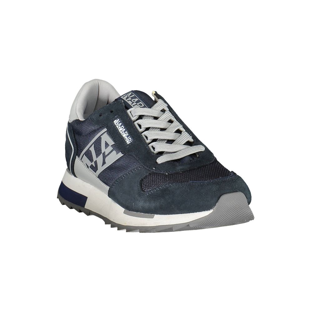 Blue Polyester Men Sneaker