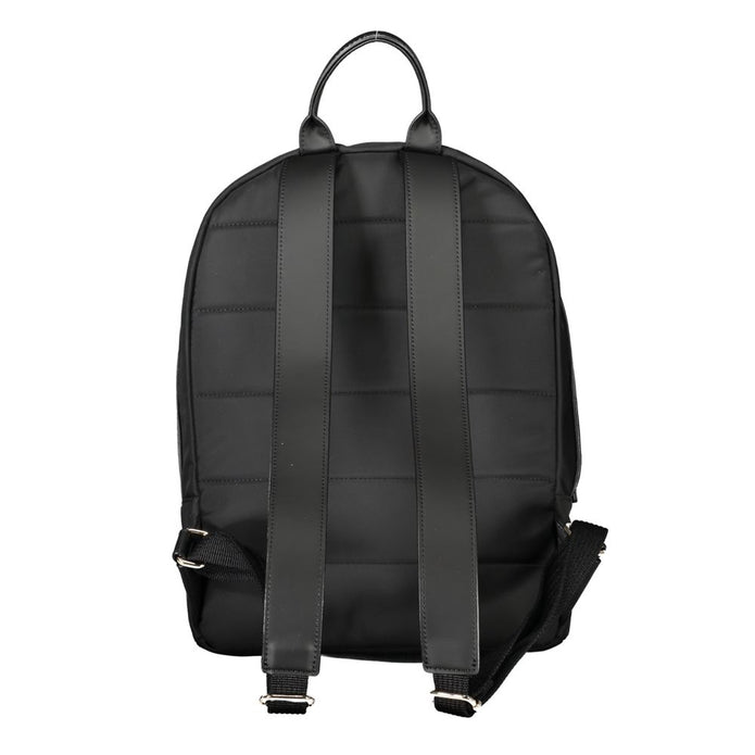 Black Polyester Women Backpack