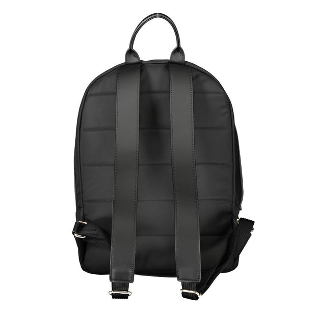 Black Polyester Women Backpack