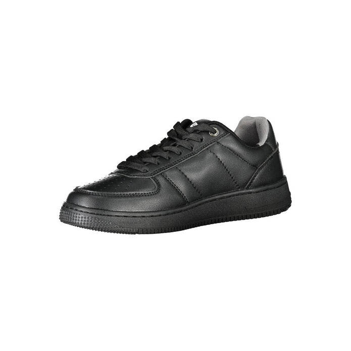 Black Polyester Sneaker