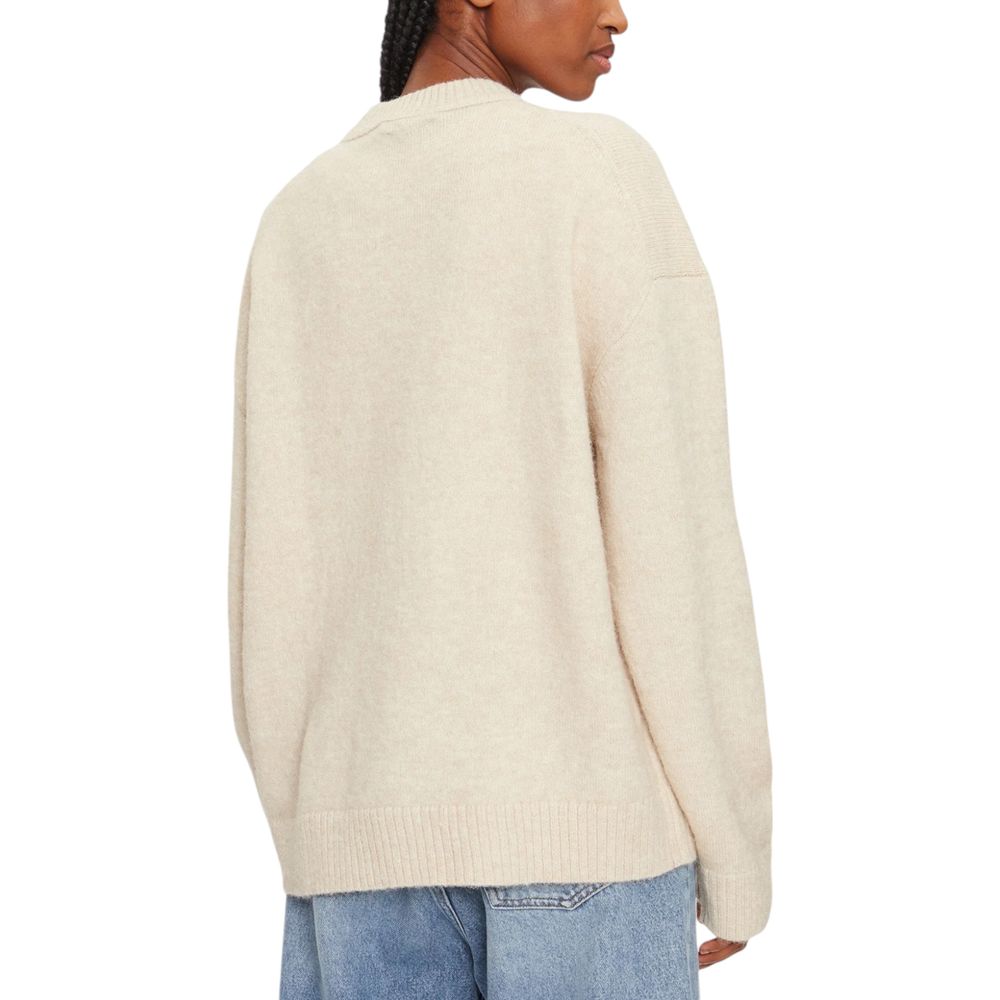 Beige Polyester Sweater