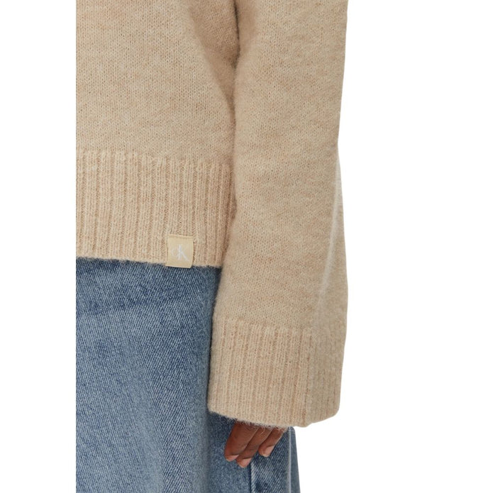 Beige Polyester Sweater