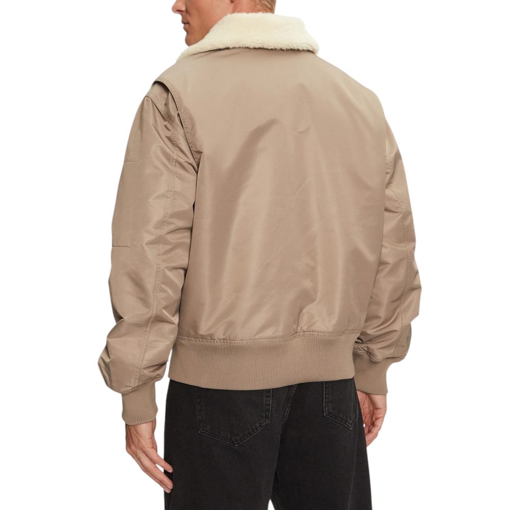 Beige Polyamide Riciclata Jacket