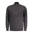 Black Cotton Men Sweater