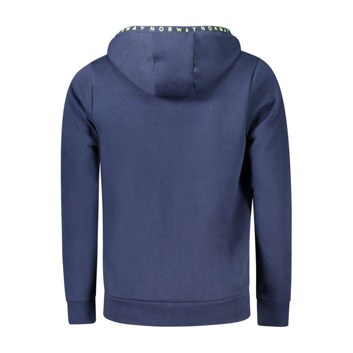 Blue Cotton Men Sweater