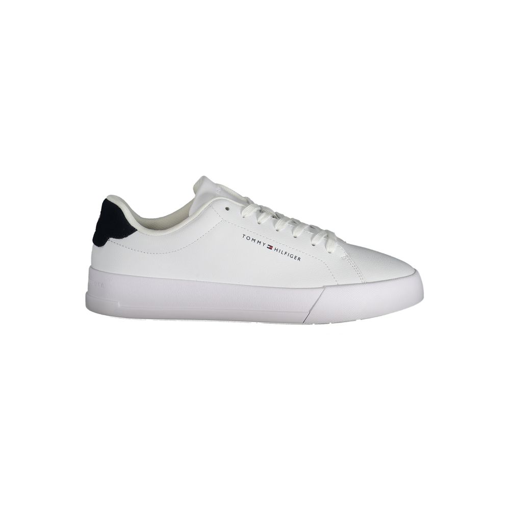 White Polyethylene Men Sneaker