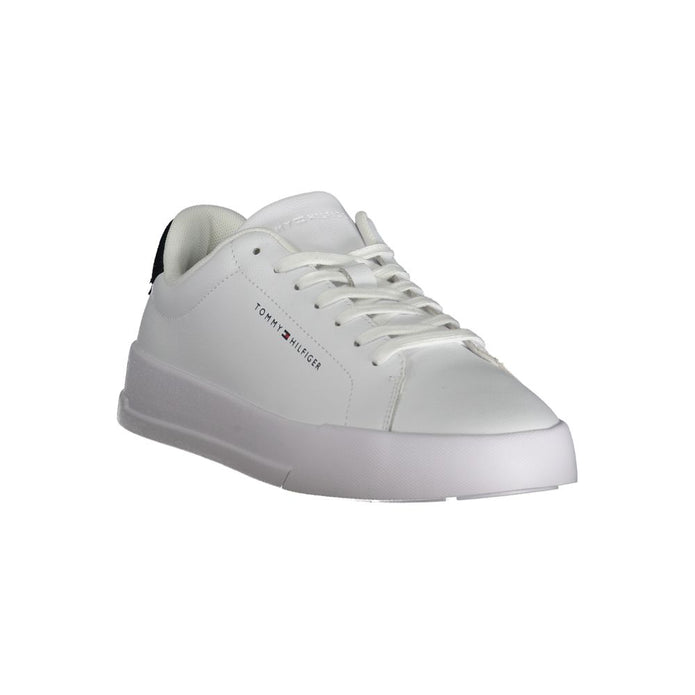 White Polyethylene Men Sneaker