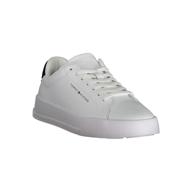 White Polyethylene Men Sneaker