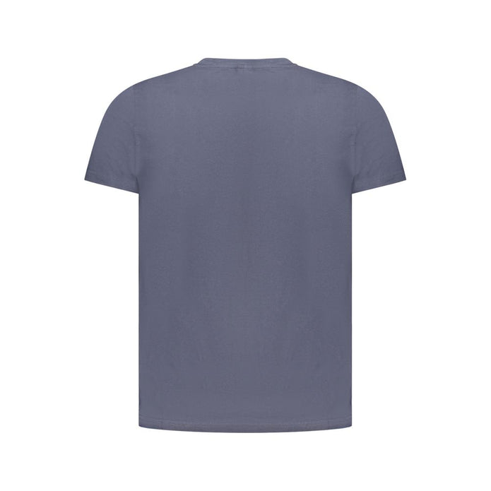 Blue Cotton Men T-Shirt