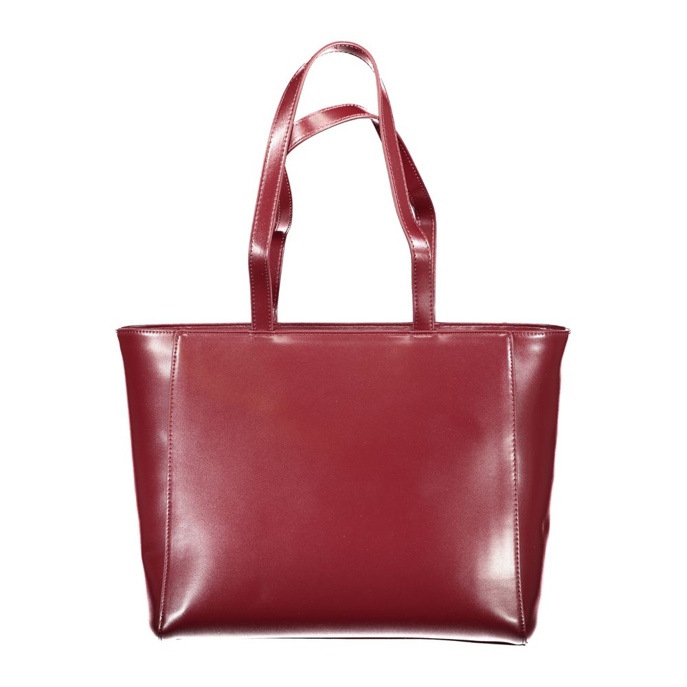 Red Polyethylene Women Handbag