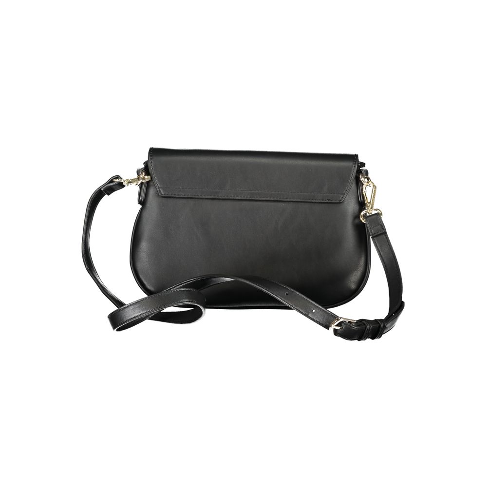 Black Polyethylene Women Handbag