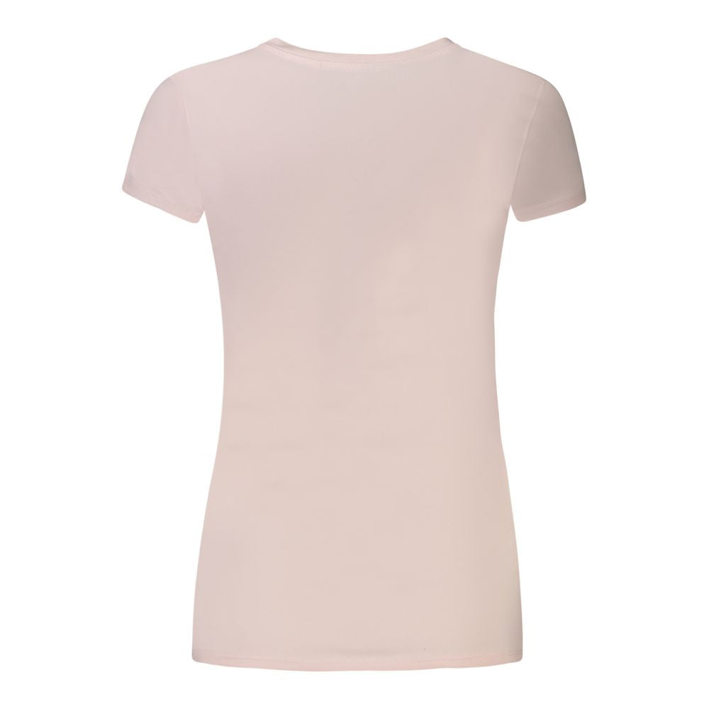 Pink Cotton Women T-Shirt