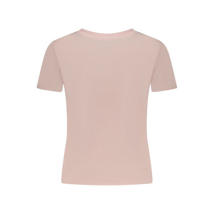 Pink Cotton Women T-Shirt