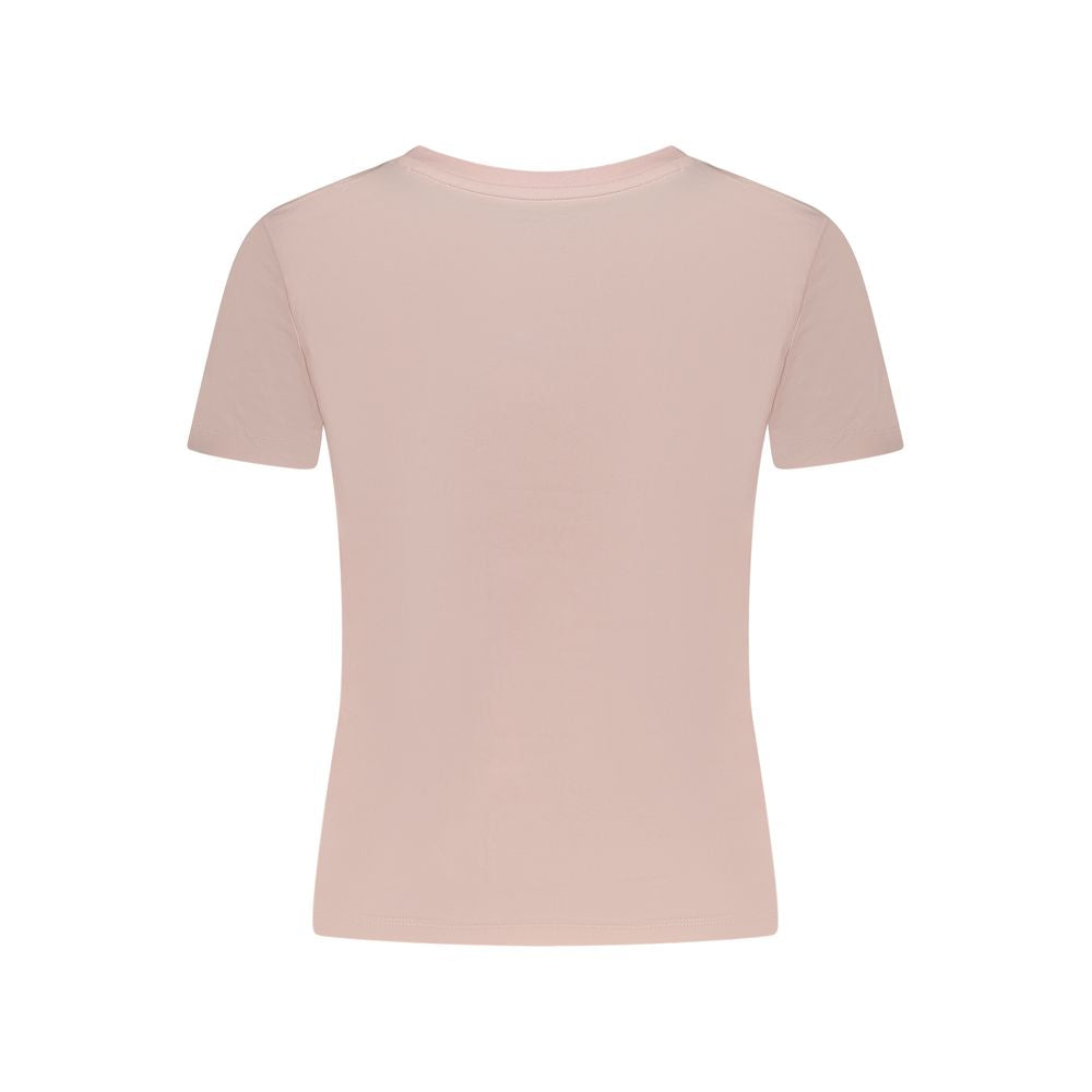 Pink Cotton Women T-Shirt