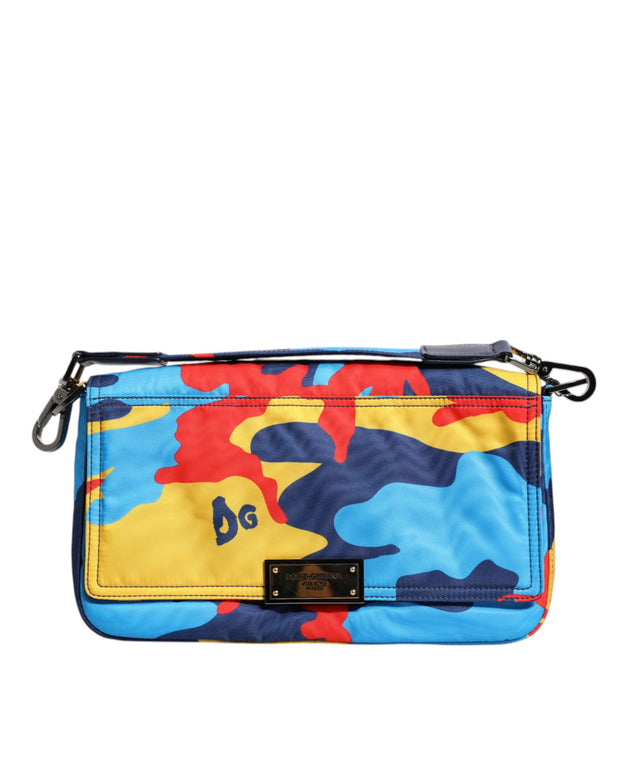 Multicolor Camouflage Nylon Crossbody Bag