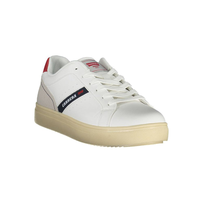 White Polyethylene Men Sneaker