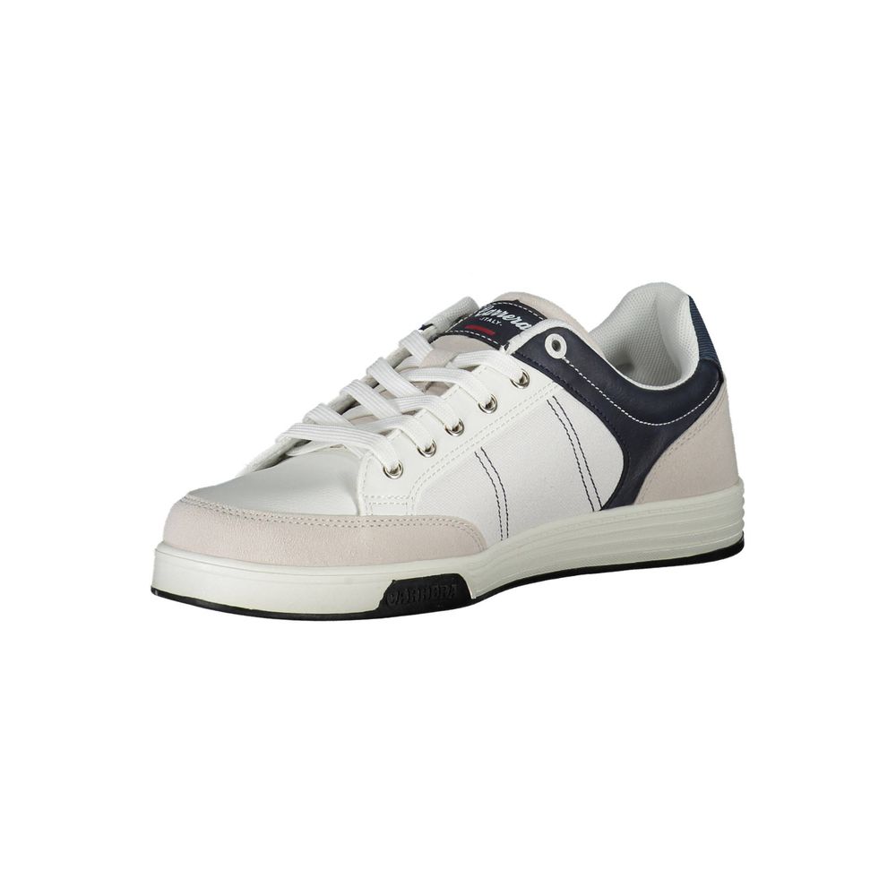 White Polyethylene Men Sneaker