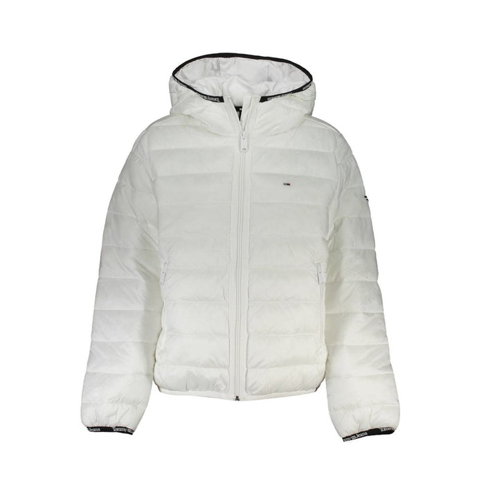 White Polyester Women Jacket