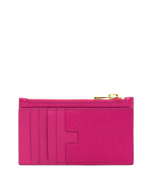 Fuchsia Leather Cardholder
