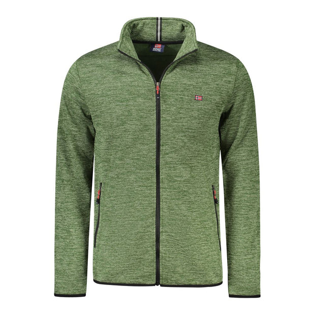 Green Polyester Men Jacket