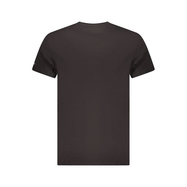 Black Cotton Men T-Shirt