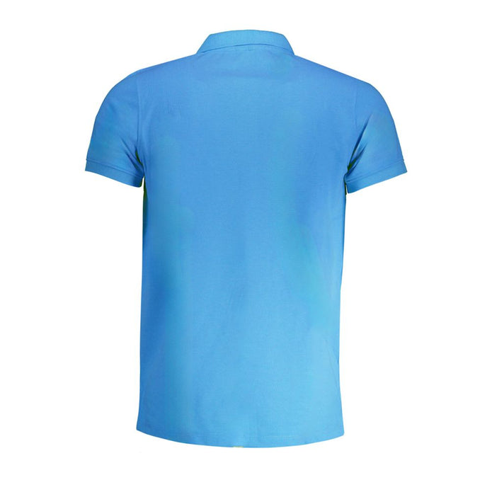 Blue Cotton Polo Shirt