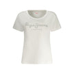 White Cotton Women T-Shirt