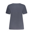 Blue Cotton Women T-Shirt