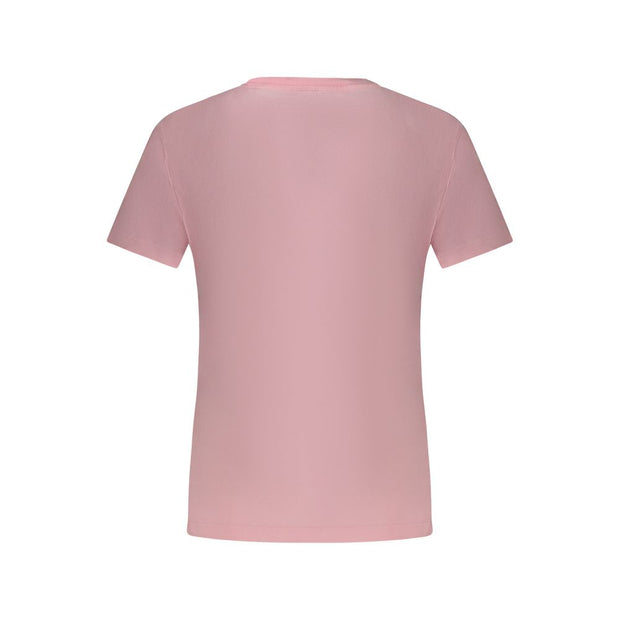 Pink Cotton Women T-Shirt