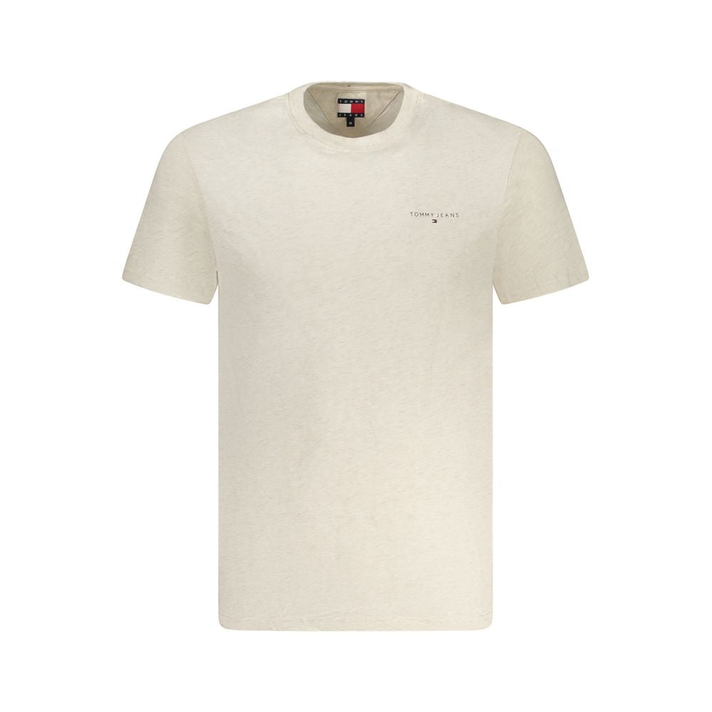 Beige Cotton Men T-Shirt