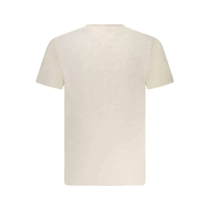 Beige Cotton Men T-Shirt