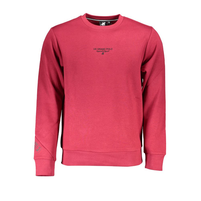 Chic Pink Fleece Crew Neck Sweatshirt